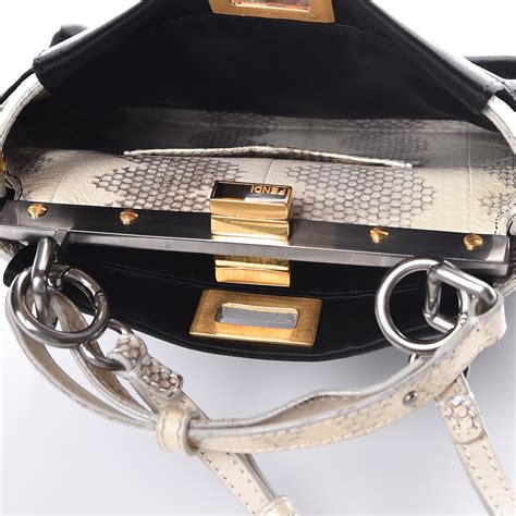 fendi mini peekaboo selleria|fendi peekaboo snakeskin.